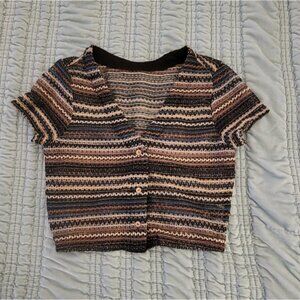 Shein button up crop top size small - EUC